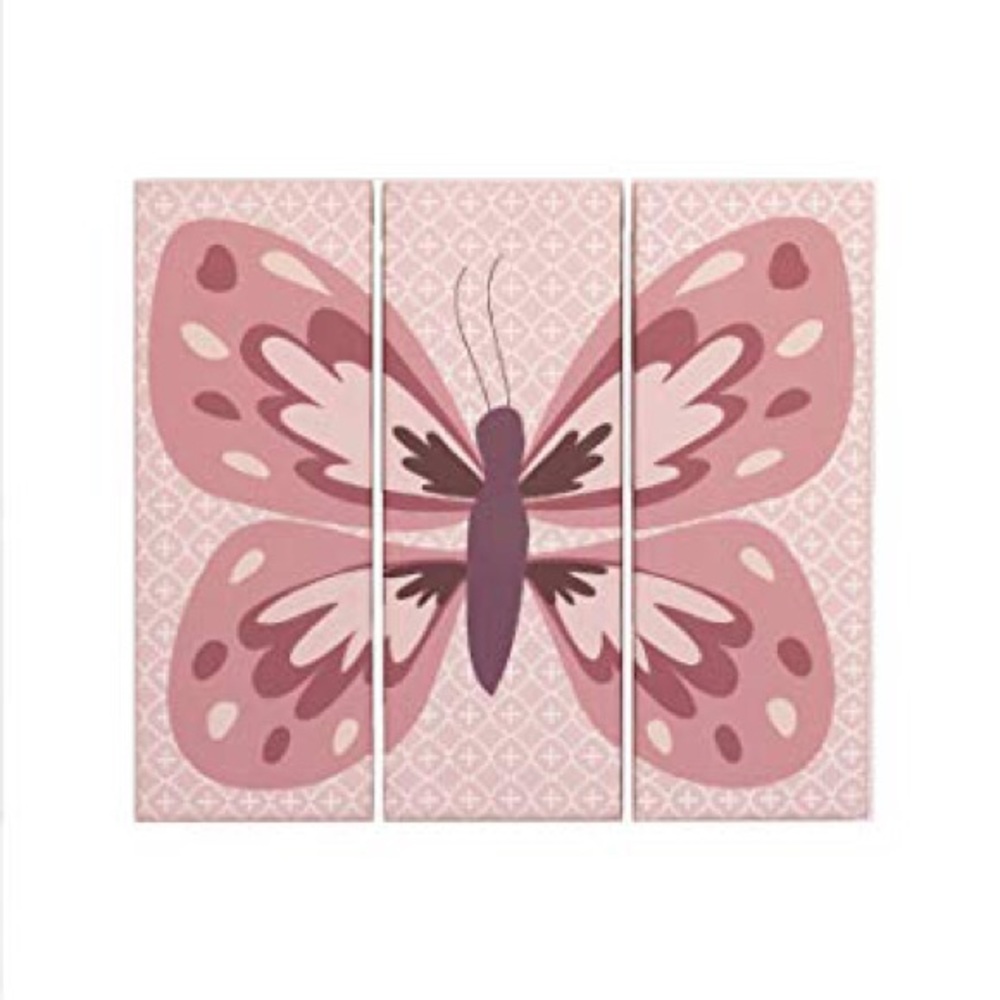 NWT CoCaLo Baby Emilia Canvas Butterfly Wall Decor